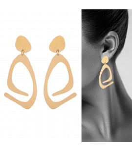 Goldplaited earrings