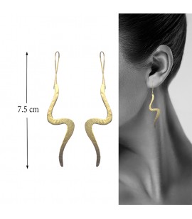Drop elegant gold plated earrings