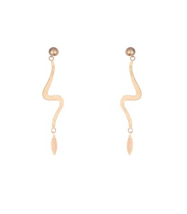 Drop elegant gold plated earrings