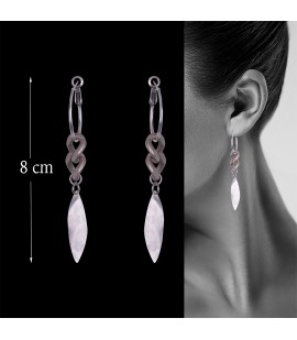 Dangling silver plated earrings