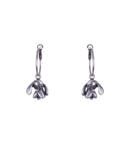 Silver plated charm earrings