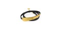 Rubber and gold plated bracelet.