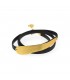 Rubber and gold plated bracelet.