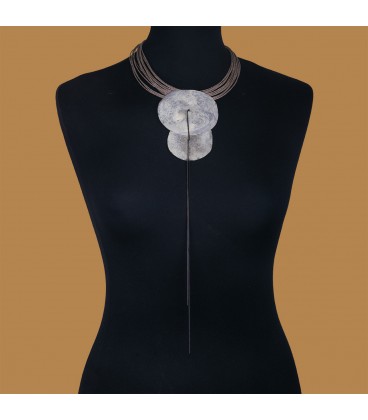Unique designed patina necklace.