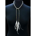 Elegant necklace from ostrich feathers