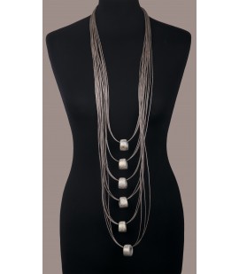 Long linen necklace