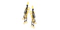 Drop gold plated earrings.