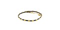 Leather choker with gold plated elements.