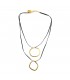 Sportive faux suede gold plated necklace.