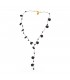 Elegant black petals necklace.