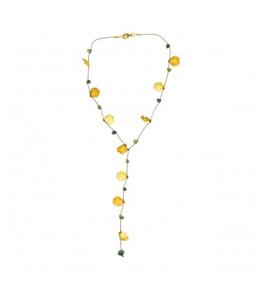 Elegant yellow petals necklace.
