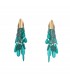 Long turquoise dangle earrings.