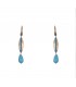 Gold plated turquoise earrings.