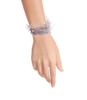 Delicate linen bracelet.