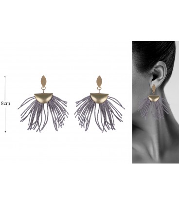 Stylish linen earrings.