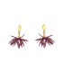 Playful faux suede earrings, fuchsia