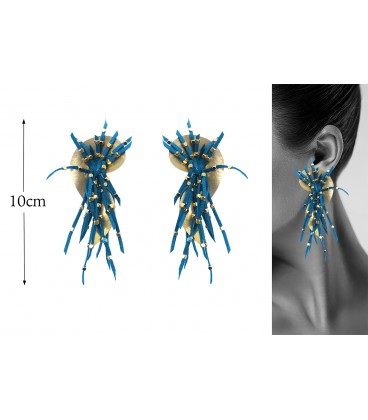 Stylish uniquely shaped earrings.