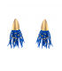 Playful faux suede earrings, blue