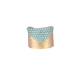 Gold plated ring with Swarovski crystals.