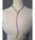 Elegant linen and gold plated necklace.